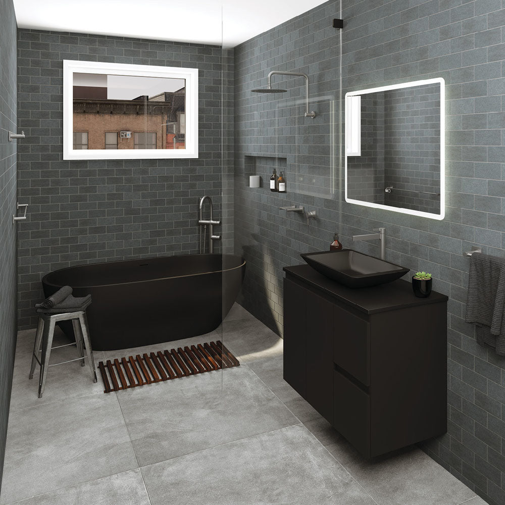 Fienza Sansa Single Towel Rail 900mm, Matte Black