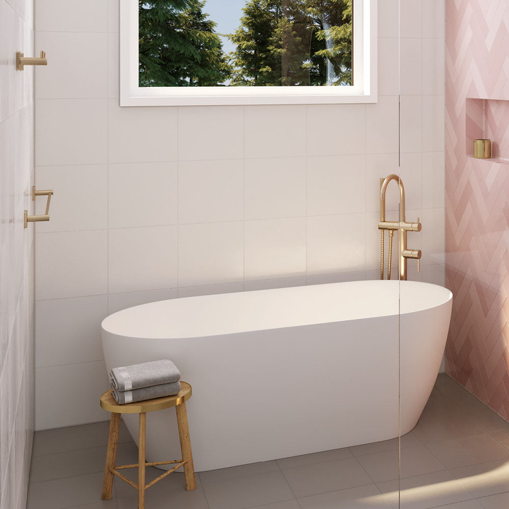 Fienza Sansa Single Towel Rail 900mm, Urban Brass