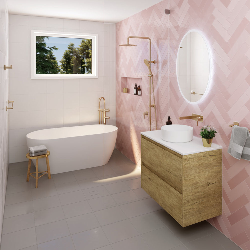 Fienza Sansa Single Towel Rail 900mm, Urban Brass