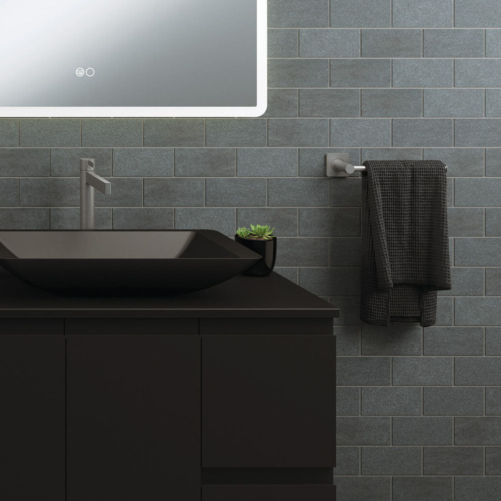 Fienza Sansa Dual Purpose Towel Rail Roll Holder, Gun Metal