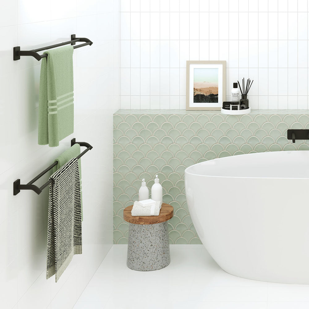 Fienza Sansa Double Towel Rail 900mm, Matte Black