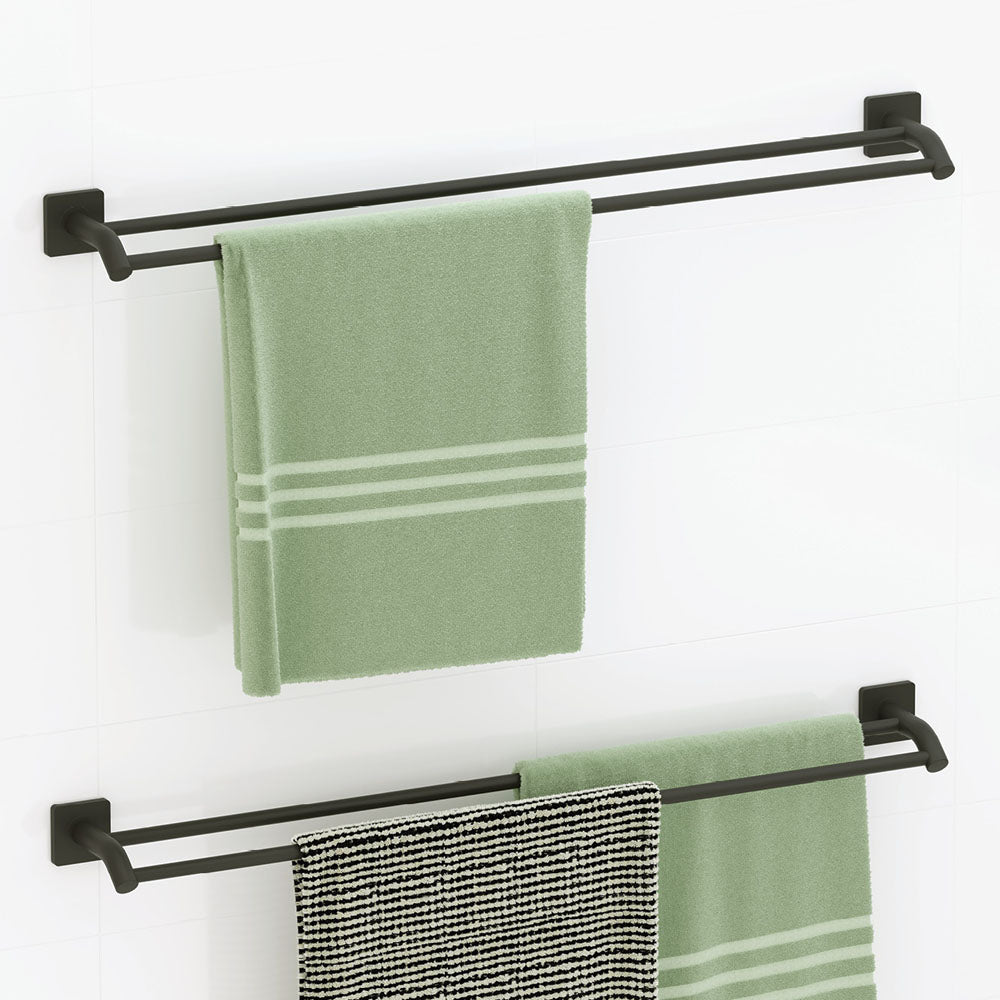 Fienza Sansa Double Towel Rail 900mm, Matte Black