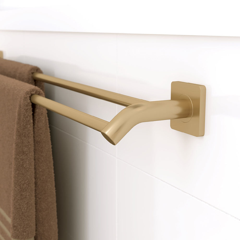 Fienza Sansa Double Towel Rail 900mm, Urban Brass