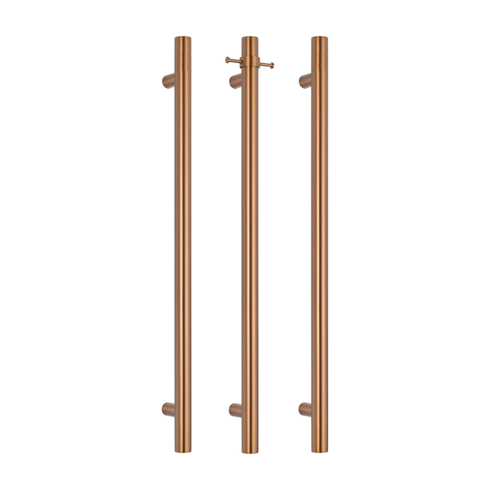 Radiant Heated Vertical towel rail 40 x 950mm Brushed Bronze, BB-VTR-950