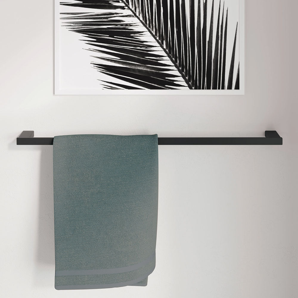 Fienza Tono 610 Single Towel Rail, Matte Black