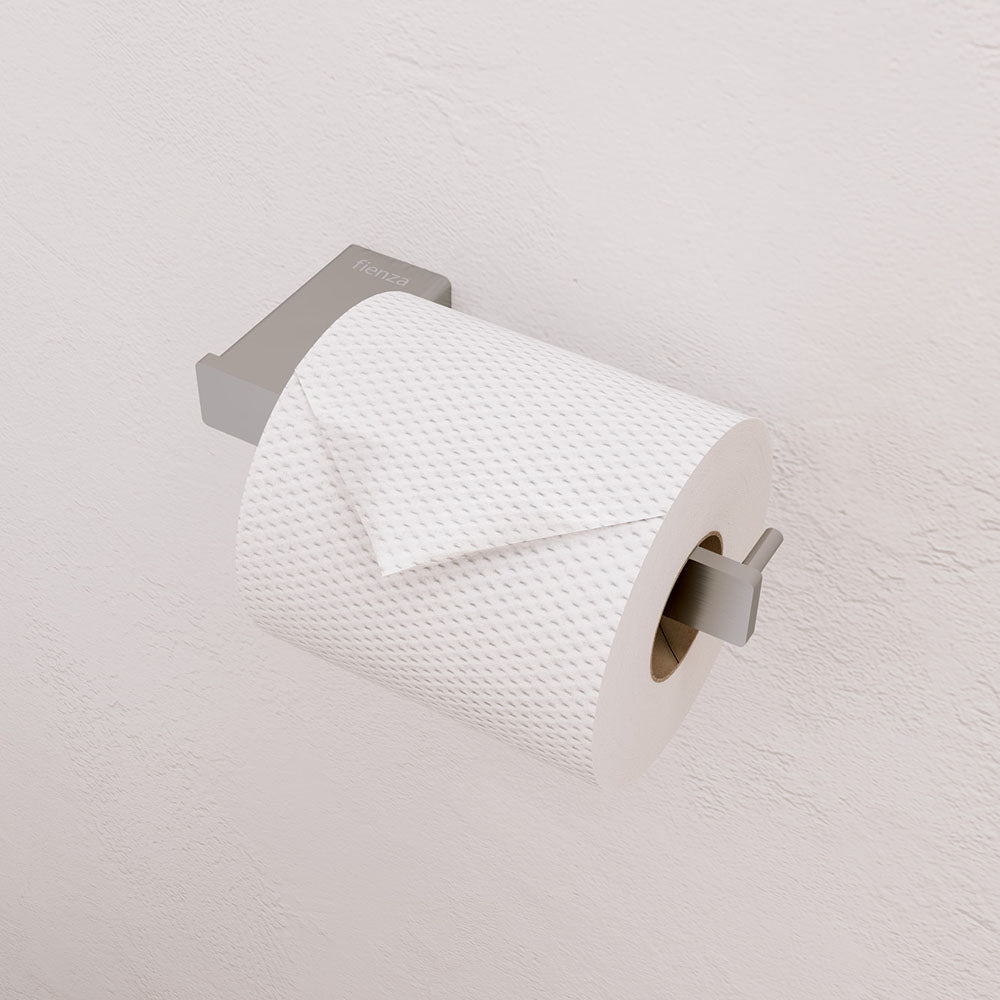 Fienza Tono Toilet Roll Holder 165mm, Brushed Nickel