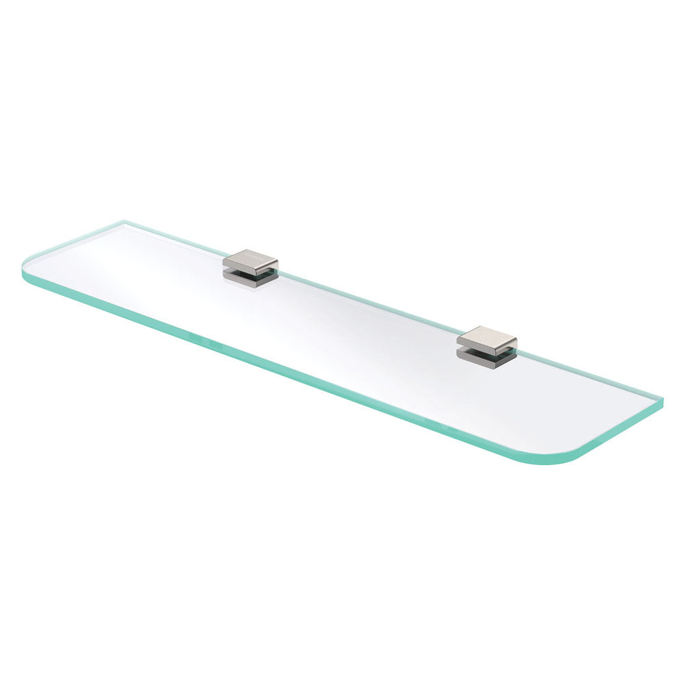 Fienza Tono Glass Shelf 500mm, Brushed Nickel