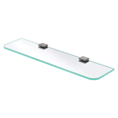 Fienza Tono Glass Shelf 500mm, Gun Metal