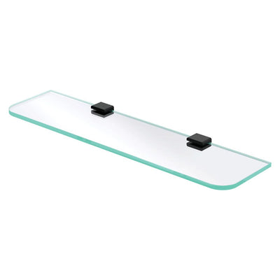 Fienza Tono Glass Shelf 500mm, Matte Black