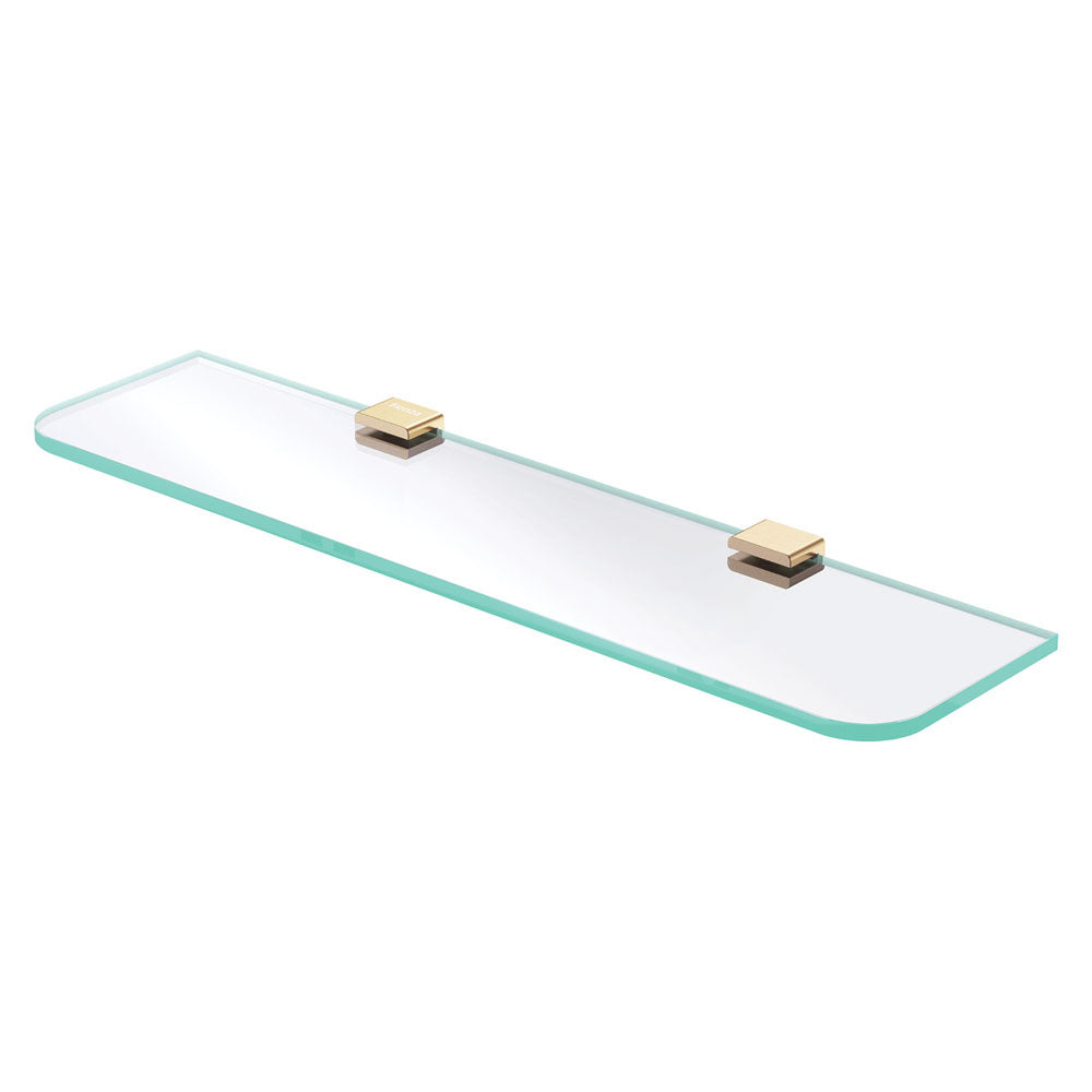 Fienza Tono Glass Shelf 500mm, Urban Brass