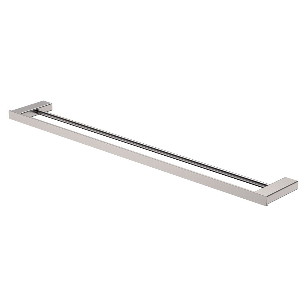 Fienza Tono 810 Double Towel Rail, Brushed Nickel
