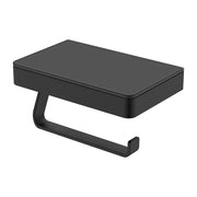 Fienza Tono Toilet Roll Holder with Glass Shelf Sus305, Matte Black