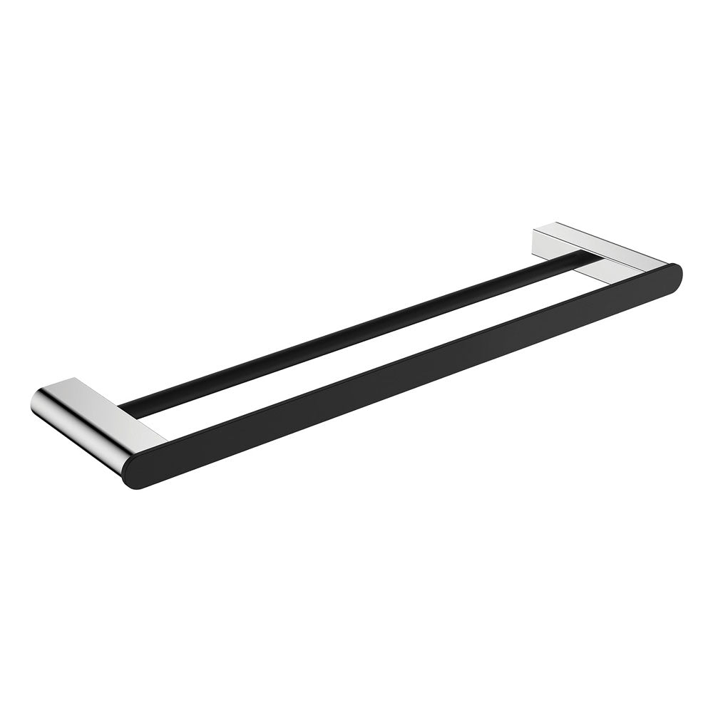 Fienza Lincoln Double Towel Rail 600mm, Mixed Finish