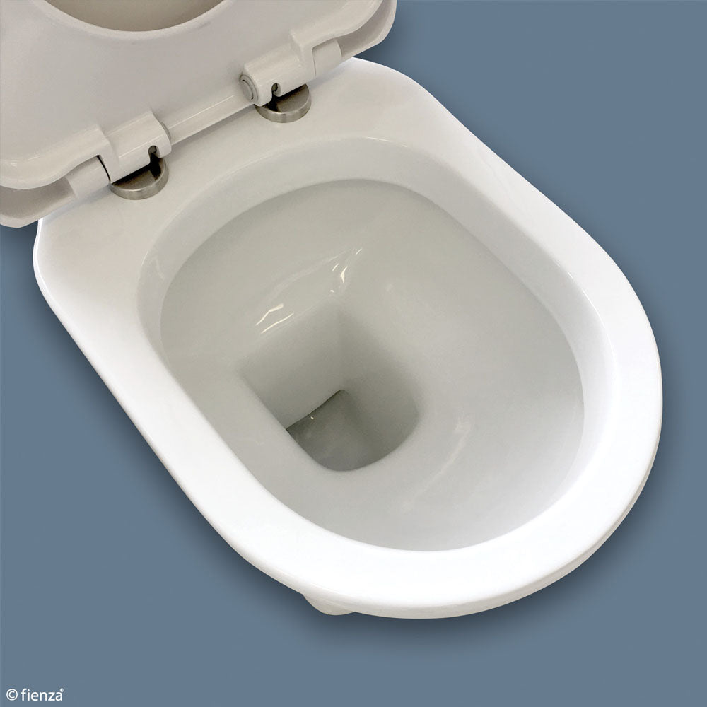 Fienza Washington Link-Style Front Lever Toilet Suite S-Trap, Gloss White