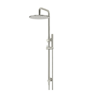 Meir Round Combination Shower Rail, 300mm Rose, Single Function Hand Shower, Brushed Nickel