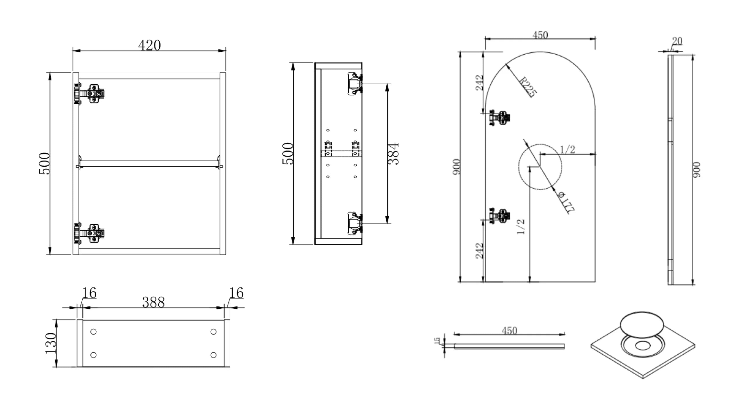 Cassa Design Archied Shaving Cabinet