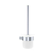 Fienza Empire Slim Toilet Brush and Glass Holder, Chrome