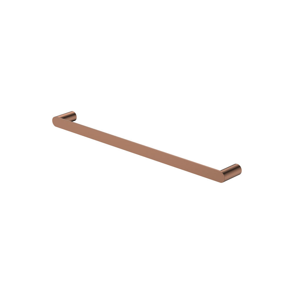 Fienza Empire Slim Single Towel Rail 600mm, Brushed Copper