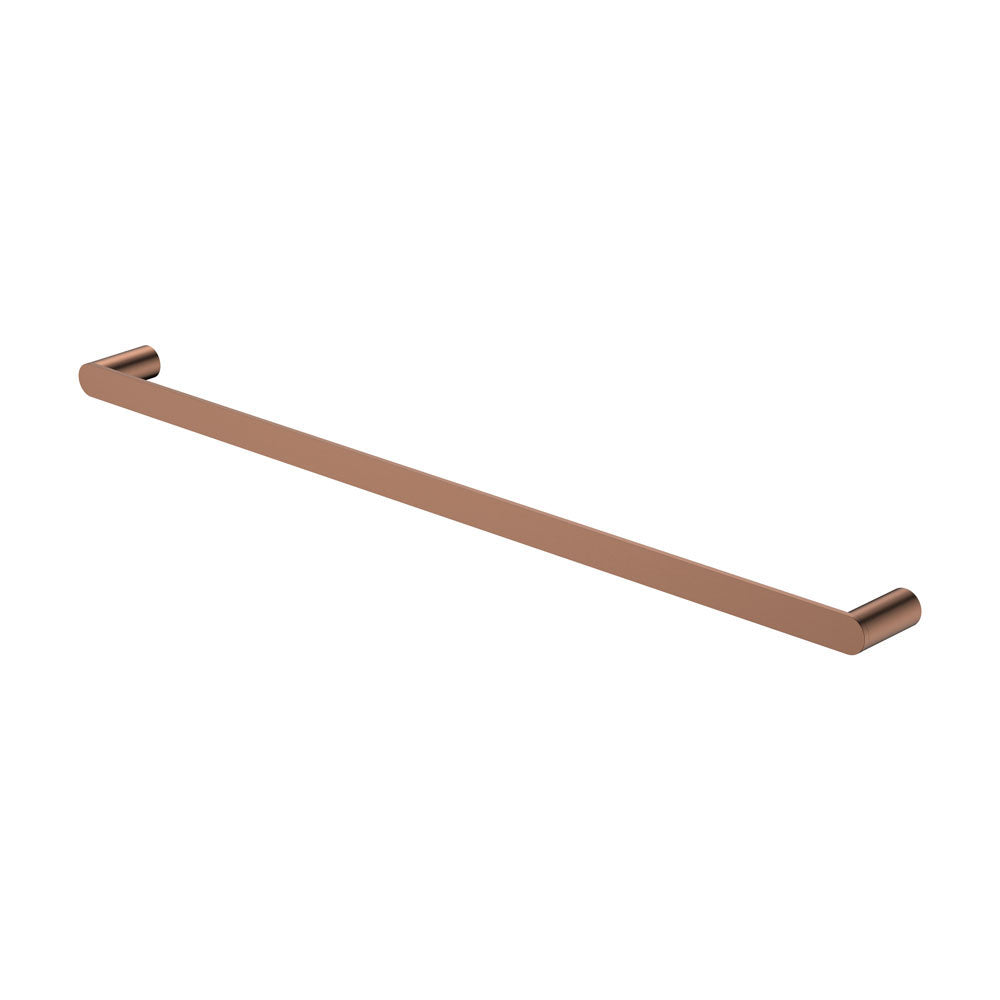 Fienza Empire Slim Single Towel Rail 800mm, Brushed Copper