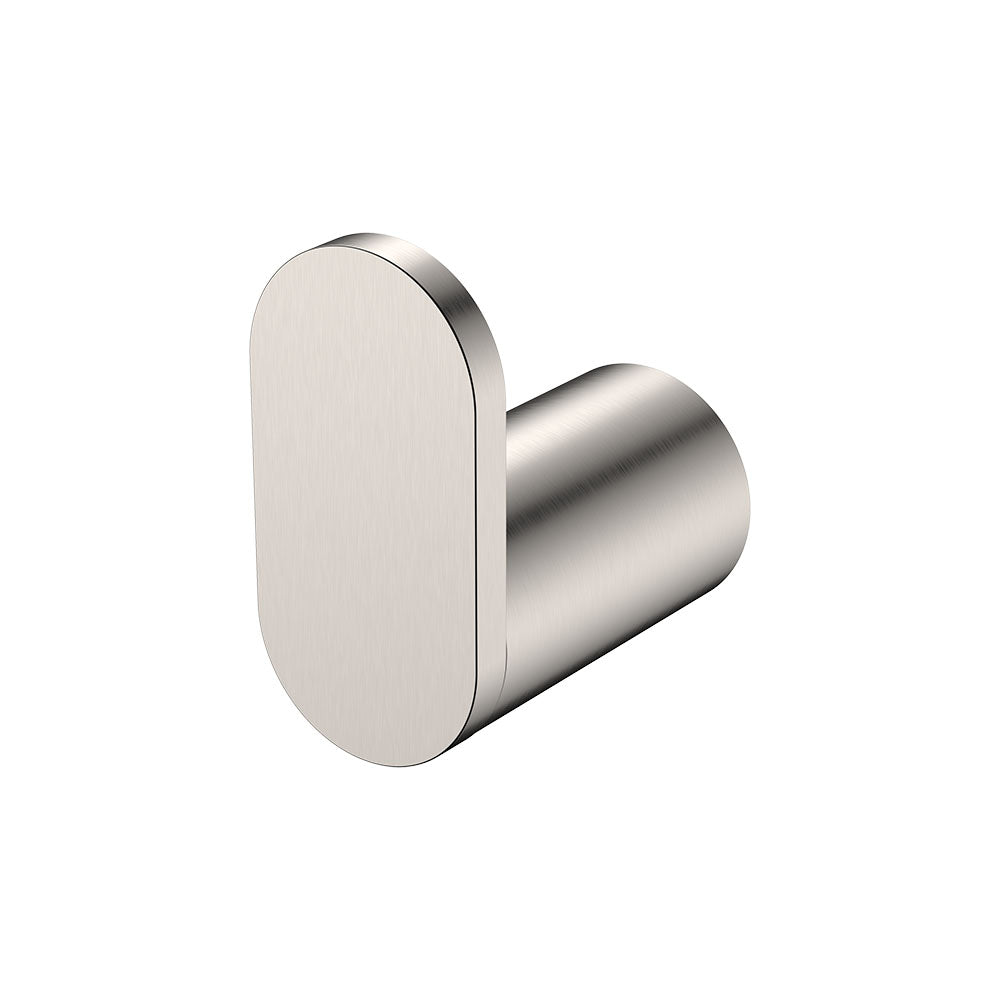 Fienza Empire Slim Single Robe Hook, Brushed Nickel