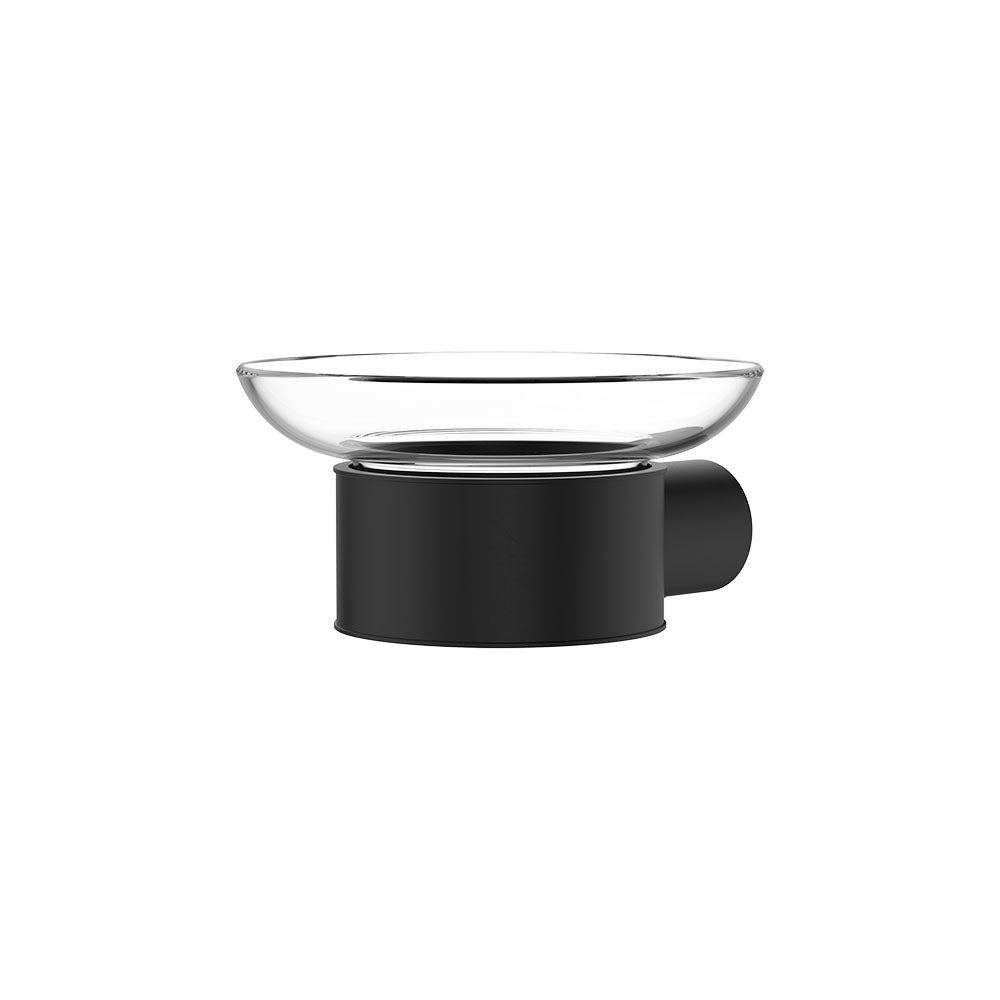 Fienza Empire Slim Soap Holder Glass Dish, Matte Black