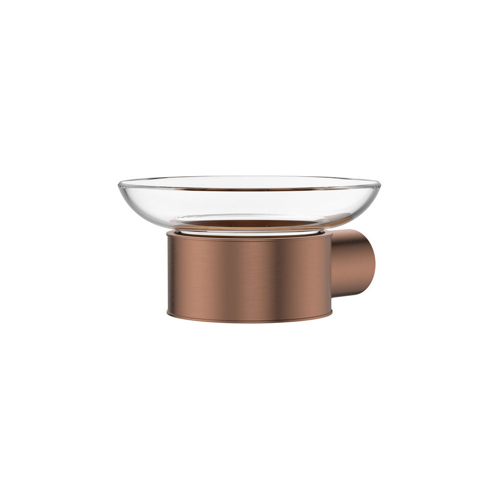 Fienza Empire Slim Soap Holder Glass Dish, Brushed Copper