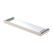 Fienza Empire Slim Shower Shelf Glass, Brushed Nickel