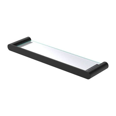 Fienza Empire Slim Shower Shelf Glass, Matte Black
