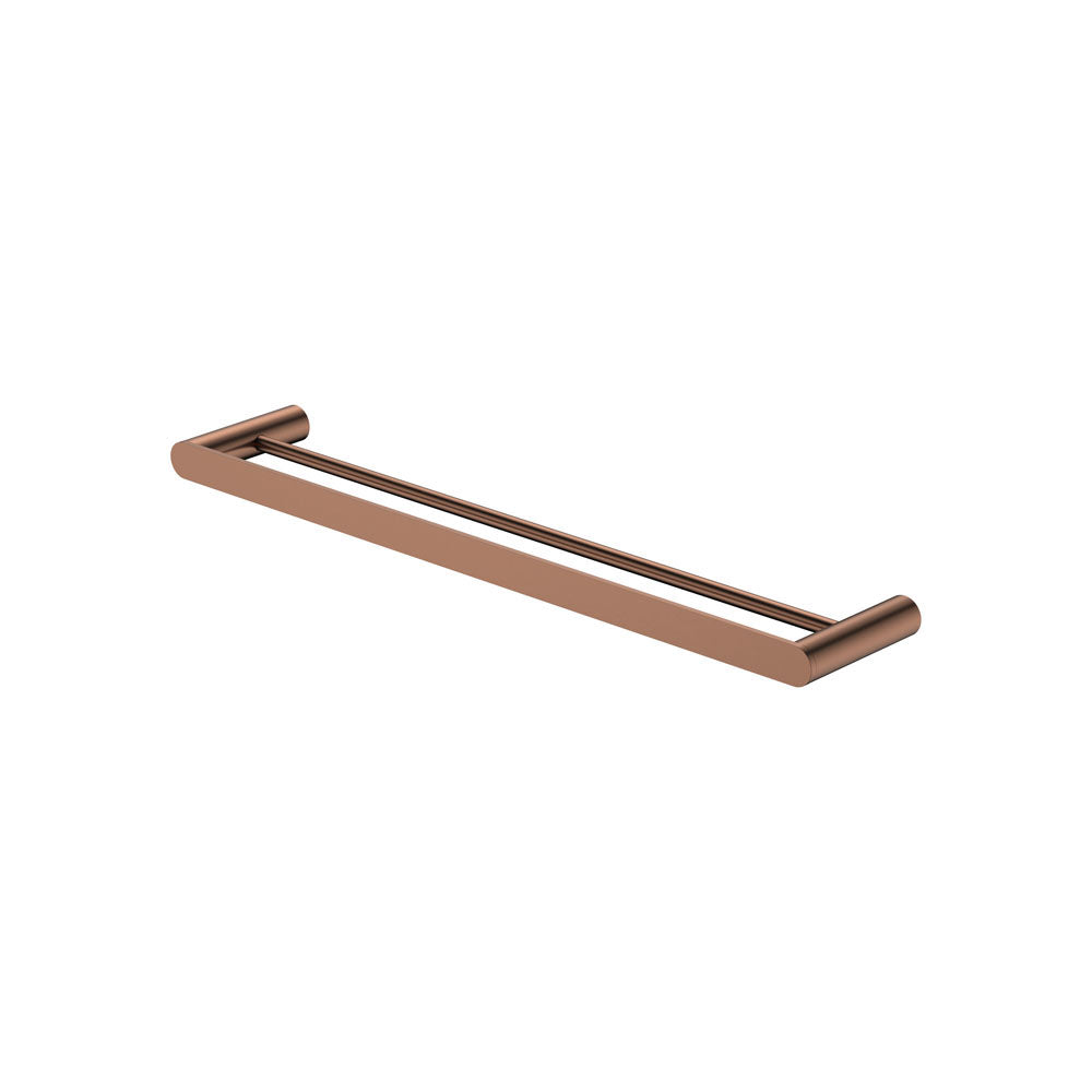 Fienza Empire Slim Double Towel Rail 600mm, Brushed Copper