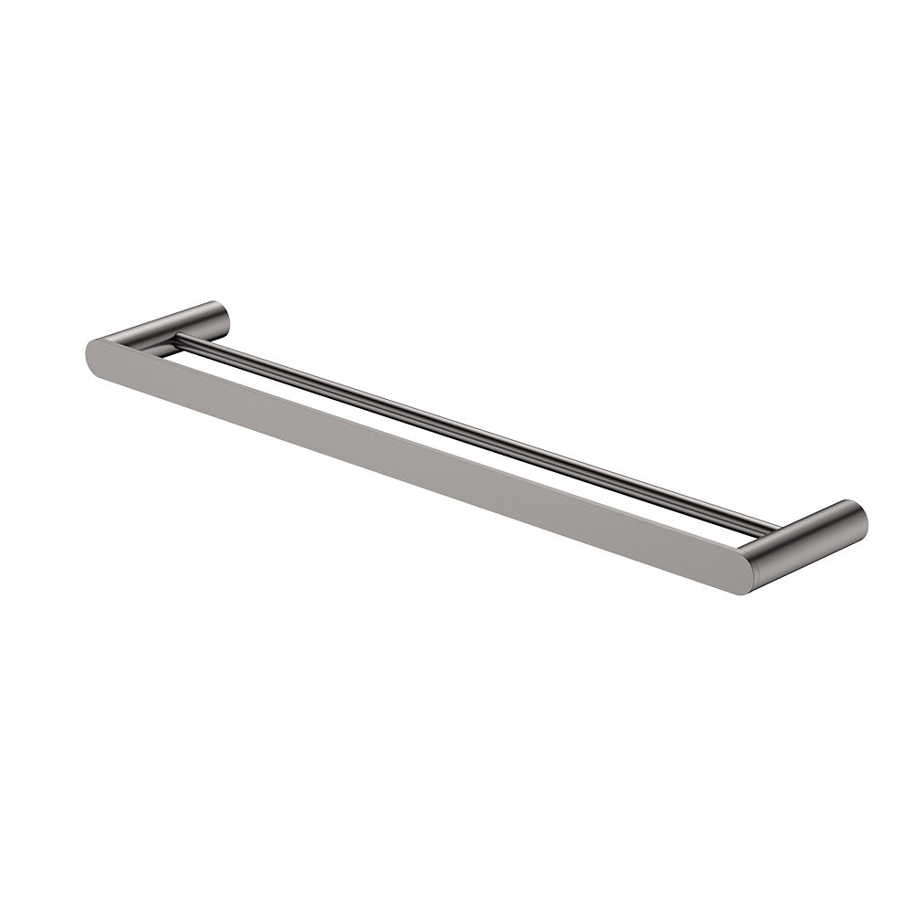 Fienza Empire Slim Double Towel Rail 600mm, Gun Metal