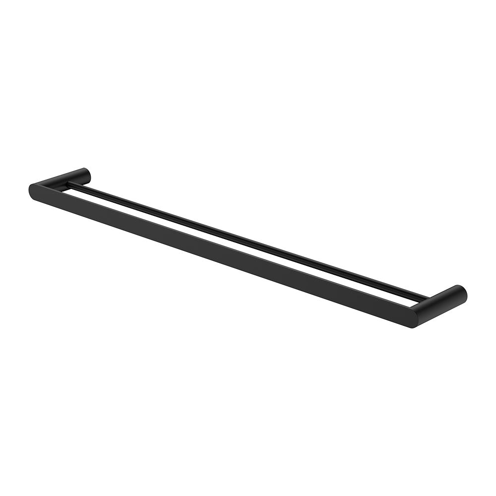 Fienza Empire Slim Double Towel Rail 800mm, Matte Black