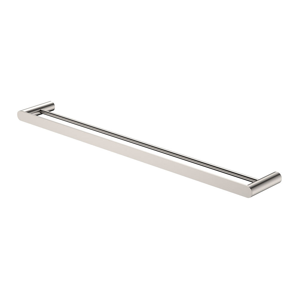 Fienza Empire Slim Double Towel Rail 800mm, Brushed Nickel