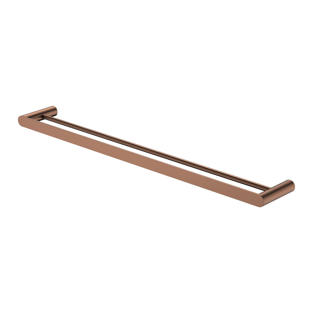Fienza Empire Slim Double Towel Rail 800mm, Brushed Copper