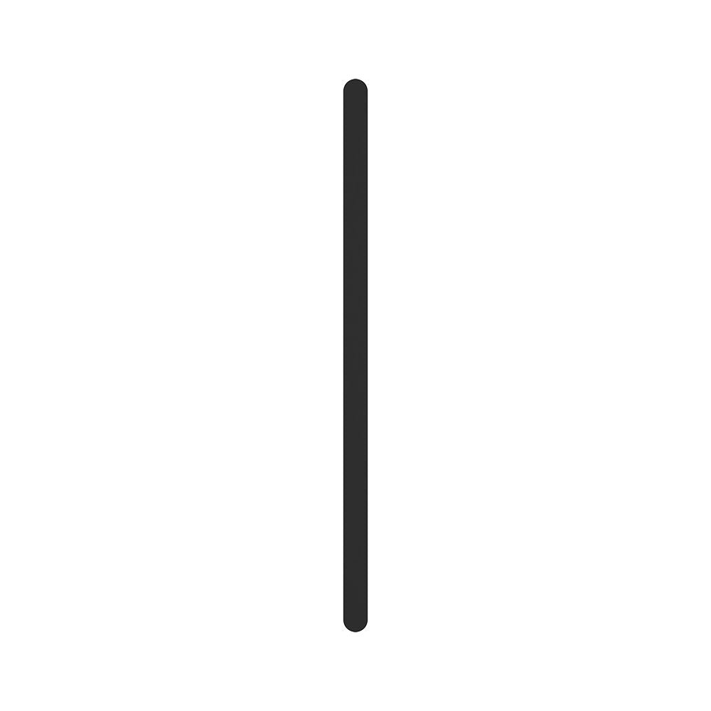 Fienza Empire Slim Vertical Heated Towel Rail, 60 x 900mm, Matte Black