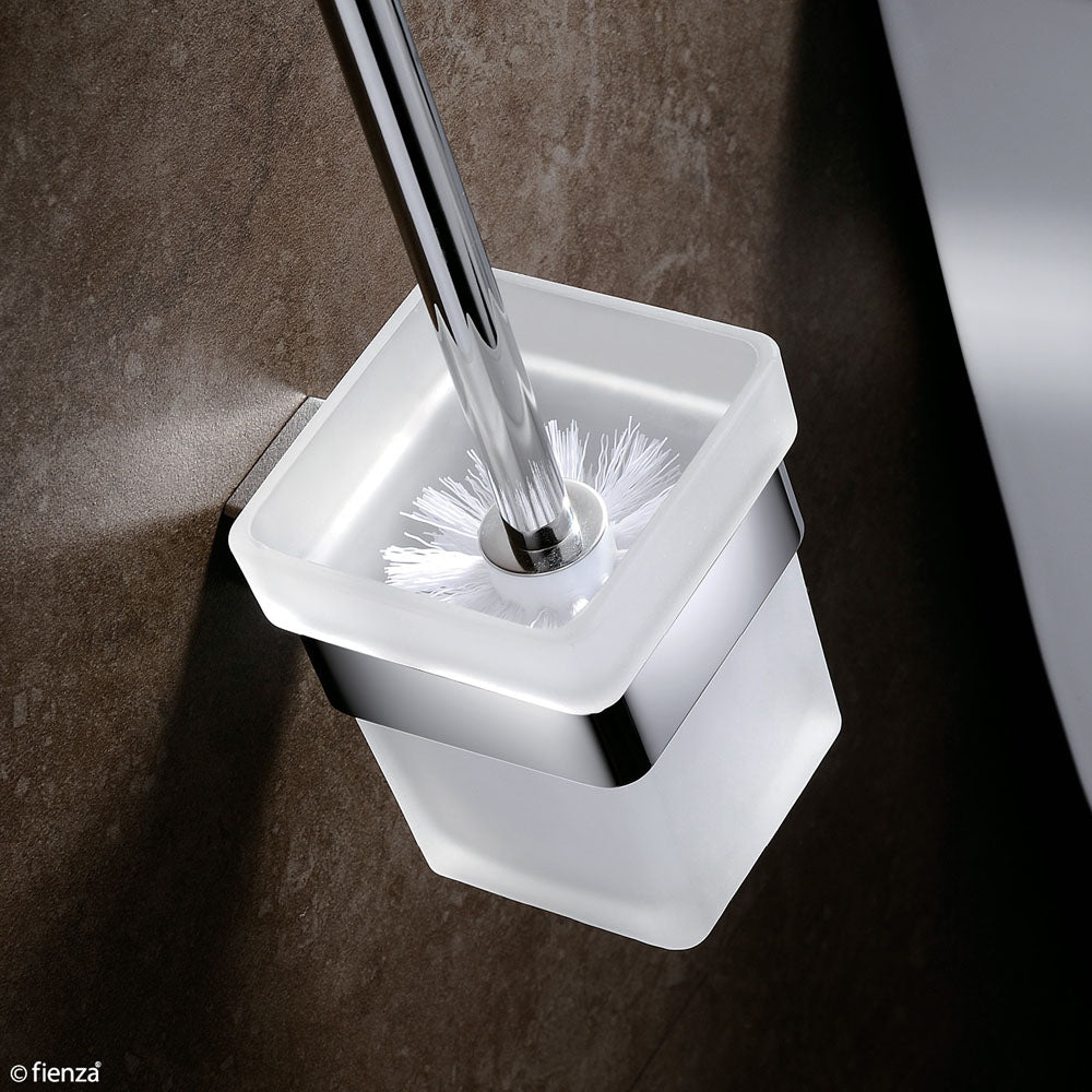 Fienza Koko Toilet Brush and Holder, Chrome