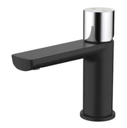 Millennium Finesa Basin Mixer, Matte Black & Chrome