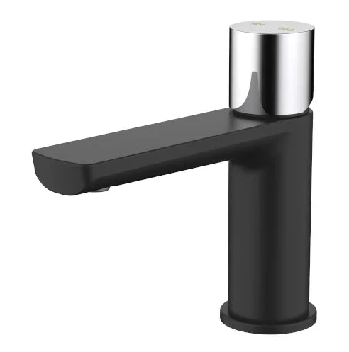 Millennium Finesa Basin Mixer, Matte Black & Chrome