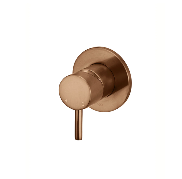 Meir Round Wall Mixer Short Pin-lever Finish Kit, Lustre Bronze
