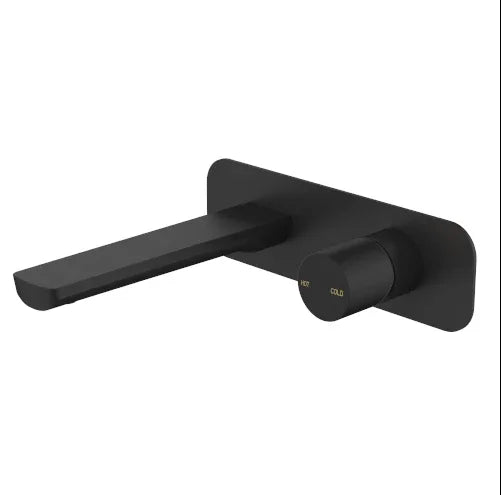 Millennium Finesa Wall Basin Mixer, Matte Black