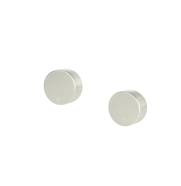 Meir Circular Wall Taps, Brushed Nickel