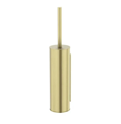 Meir Round Toilet Brush and Holder, Tiger Bronze