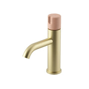 Meir X Nood Co. Alchemy Series Progressive Basin Mixer, Tiger Bronze/Blush Pink