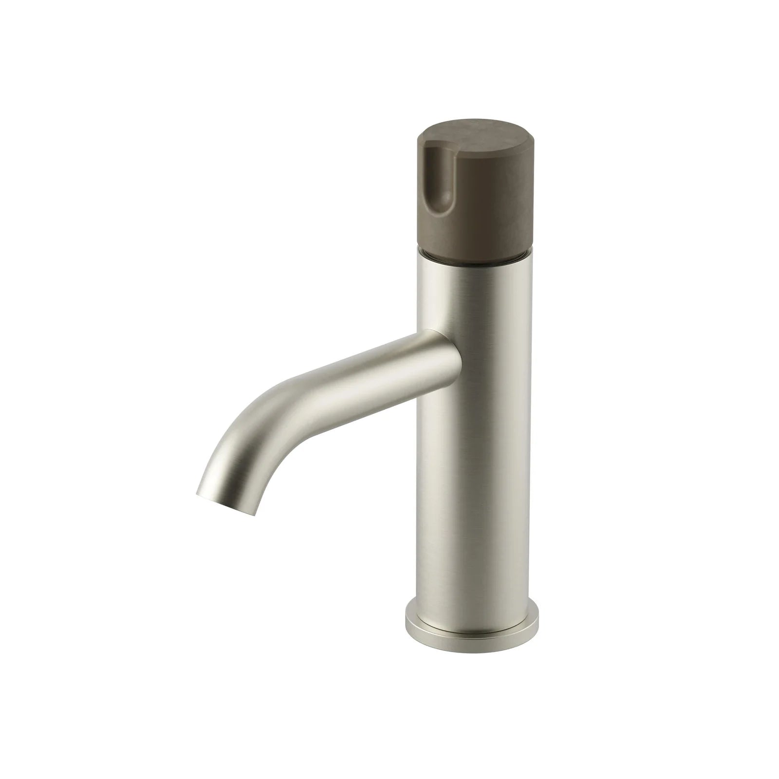 Meir X Nood Co. Alchemy Series Progressive Basin Mixer, Brushed Nickel/Olive