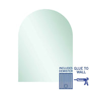 Thermogroup Aspen Polished Edge Arch Mirror 750x1000mm Glue-to-Wall and Demister