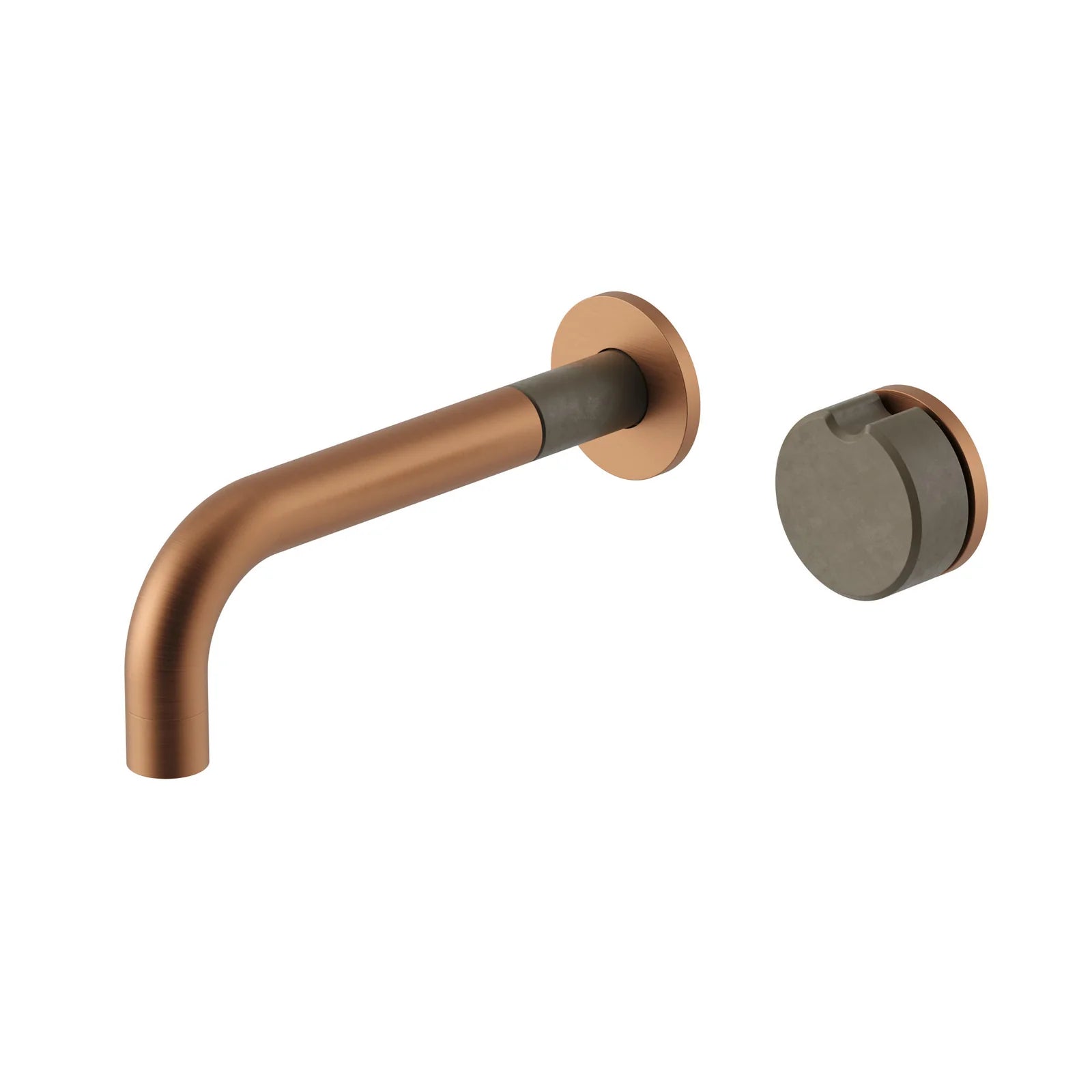 Meir X Nood Co. Alchemy Series Progressive Wall Mixer Set, Lustre Bronze/Olive