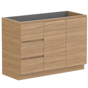 ADP Glacier Door and Drawer Trio Freestanding Vanity - 1200mm / No Top / Right Hand Bowl