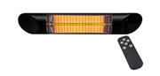 Thermogroup Ash 1200W Wall Mounted Outdoor Heater with Remote 190x750x130mm, Black