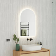Thermogroup Backlit Arch Shape Mirror with Cool Light 500x800x45mm 47Watts - Includes Mirror Demister