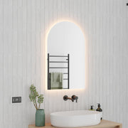 Thermogroup Backlit Arch Shape Mirror with Warm Light 500x800x45mm 47Watts - Includes Mirror Demister