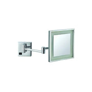 Thermogroup 3x Magnification Wall Mounted Shaving Mirror, 200x200mm with Concealed Wiring, Chrome